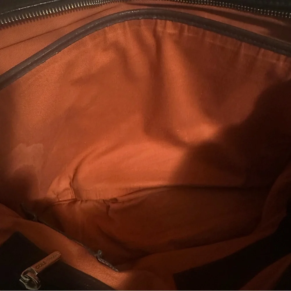 Cole Haan Black Leather Laptop Convertible Bag